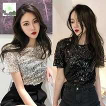 반짝이 스팽글 티셔츠 반팔티