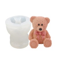 3D DIY 테디 베어 실리콘 퐁당 사탕 금형 케이크 장식 초콜릿 비누 메이커 베이킹 도구 주방 액세서리 1 개, CHINA_01