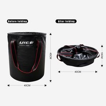 잠수복 갈아입기 매트 잠수복 갈아입을 양동이 야외 접을 수 있는 비치 옷 갈아입기 휴대가방 서퍼 잠수복 보관, 검은색