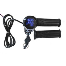 전동킥보드 키박스 핸들바 스로틀 일체형 36 48v 볼트, LCD핸들 한쌍 (전압참조)