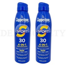 선크림 코퍼톤 SPORT 자외선 차단제 스프레이 SPF 30 5.5oz 2개입