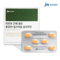 [JW중외제약] 홍경천 밀크씨슬 실리마린 60정 1개, 상세 설명 참조, 단일옵션