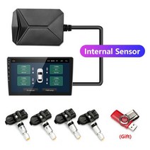 자동차 오디오 이퀄라이저 케이블 srnubi car Tire pressure alarm monitor system usb android tpms for vehicle with, 협력사, 내장 센서