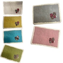 국산 고급 코튼 면 발매트 현관 주방 거실, 블루