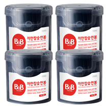 B&B 100% 순면 까만 참숯 면봉 150개입 x 4통