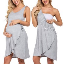 키작녀임부복 임산부원피스 만삭드레스여성 임산부 솔리드 모유 수유 여름 출산 드레스