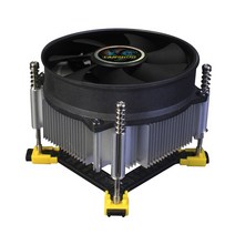 cpu쿨러 led pc 라디에이터 방열판 구리 코어알루미늄 90mm 냉각 인텔, 협력사, 검은색