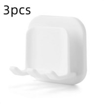 더블 칫솔 홀더 거꾸로 컵 ABS 무료 펀칭 원활한 벽 마운트 워시 스토리지 랙 욕실 액세서리, [02] 3pcs