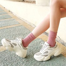 여자 데일리 사계절 골지 컬러 중목 패션 삭스 양말 브랜드 사이트