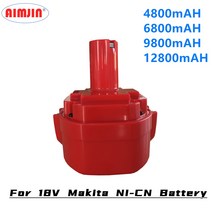 전동공구드릴Makita 18V 4.8/6.8/9.8/12.8AH NI-CD NI-MH 배터리 무선 전기 드릴 1822 192827-3, 01 18 볼트_03 9800mAH