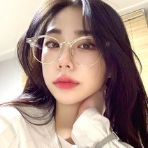 빅사이즈 오버사이즈 동그란 남자 여자 투명 뿔테 금테 하금테 안경