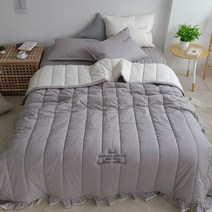 더자샵 오가닉 100% 포플린 고밀도 간절기 이불+베개커버 세트