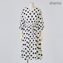 [세마] V넥빅도트패턴원피스_H2S1OP3491