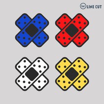 라인컷 오토바이 자동차 반창고 데칼 반사 스티커 STPH-002, 반사빨강 1장