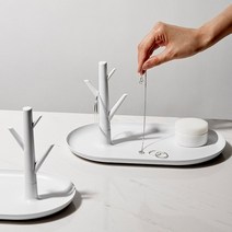 반지진열대 반지걸이 화장대 악세사리보관 트레이, 화이트