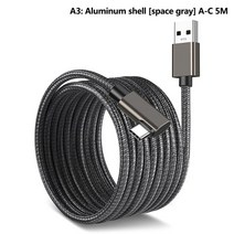 VR VR기기고품질 팔꿈치 90 도 USB 3.0 데이터 전송 케이블 유형-C 빠른 파일 컴퓨터 연결, 한개옵션1, 03 A3