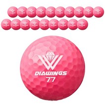 [다이아윙스m2로스트볼] 다이아윙스 고반발 비거리 전용 장타 골프공 2피스 42.8mm M2, 20개, 핑크