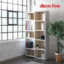 데코라인 코넬 지큐 600 5단 확장형 책장 DYL001C, 블랙+아카시아