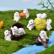 양배추 당근 뱃놀이 토끼 7종 동물 피규어 테라리움 화분 인테리어 만들기 재료 소품 미니어처, 3번