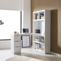 [KT알파쇼핑][착불배송] 뉴다움 50T 1200 서랍통 TV책장책상세트 학생책상세트, 책상상판-화이트/책상상판-화이트
