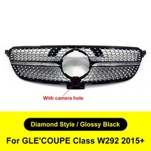 벤츠그릴 세로 벤츠다이아몬드그릴자동차 그릴 메르세데스 GLE 쿠페용 c292 Gle SUV W166 레이싱 Gt 3, 04 W292  Black