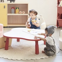 일룸 클로버 그로잉 책상, 아이보리상판 레드