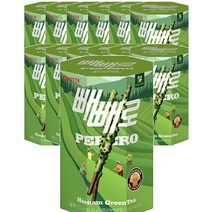 롯데 Pepero 녹차 빼빼로 하남그린티 운동회 초등학생 편의점 간식 탕비실 사무실 등산 막대과자 132g, 13개