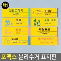 포맥스 분리수거 표지판 182365EA, 종이류, 본상품선택