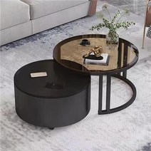 거실테이블 70+50CM 원형 티테이블, 70cm+50cm, X8