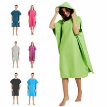 서핑 비치 판초 잠수복 기저귀 갈이용 타월 목욕 가운 후드 포함 수영 목욕용 성인 남성 여성 - 테리 천 아님(블랙), Green