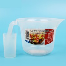 일본 일산 반투명 폴리프로필렌 우유 계란 요리 라면 밥 물 계량 쌀 용량 컵 600ml