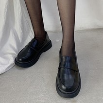 따봉오빠 3.5cm 여성 클래식 기본 플랫 단화 로퍼 블랙(DB101)