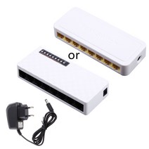 10/100Mbps 8 x RJ45 포트 이더넷 네트워크 스위치 EU 플러그