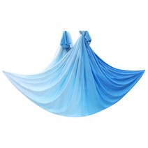 요가용품 홈트레이닝기구 운동밴드 필라테스 기구 14 미터 공중 실크 장비 곡예 댄스 에어 요가 해먹을위한, 02 Blue light