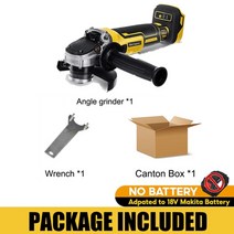 충전그라인더 소형 무선 800w 18v 125mm 브러시리스 임팩트 앵글 그라인더 가변 속도 makita 배터리 diy 전동 공구 절단기 폴리셔, C형, 100mm