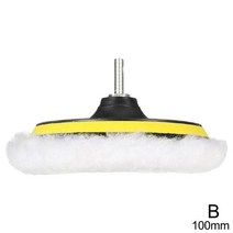 연마기 드릴연마기 드릴날 콘크리트 대리석 연삭기 범용 자동차 폴란드어 패드 3/4 인치 M10/M14 소프트 양모 기계 왁싱 폴리 셔 바디 연마 디스크 청소 액세서리, [02] 100MM Set