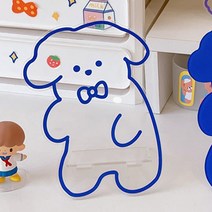 일호장신구 투명 아크릴 휴대폰 거치대 탁상 책상용 귀여운 캐릭터 곰돌이 토끼 스마트폰 태블릿 받침대, 투명아크릴휴대폰거치대(나비넥타이)