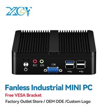 휴대용 미니 PC 본체 게이밍데스크탑 채굴기 XCY팬리스 Pc 인텔 셀러론 J1900 J2900 윈도우즈 10 7 리눅스 씬 클라이언트 미니pc Pfsense 마이크로 2 Lan, 없음