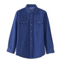 DFMEI.Denim shirt -- 여름 패션 빅사이즈 남성 캐주얼 반팔 셔츠 남성 데님 셔츠