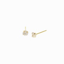 에버링 14K 금 귀걸이 0.1캐럿 원포인트 큐빅_EQ603R
