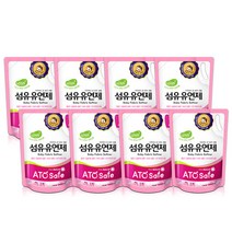 아토세이프 아기섬유유연제 리필용 포근한 파우더향 1.3L 8개, 단품