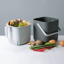 니드산업 라온 모던 가정용 음식물쓰레기통 3L, 음식물쓰레기통-화이트