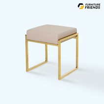 골드 화장대 스툴 디자인 의자 원형 사각 벨벳 패브릭 양털, 라피네스툴_베이지PU_CLT