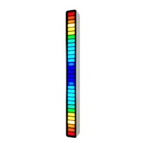 LED 스마트 라이트 바 사운드 컨트롤 픽업 리듬 RGB 음악 분위기 램프 PC 게임 TV 룸 자동차 데스크탑 개조, [02] With App, [02] Silver shell, [02] Rechargeable