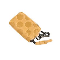 모즈 스마트 키 케이스 여성 가죽 도트 대응 NO86043, 옐로우