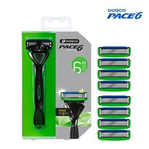 도루코 페이스6면도기2개+면도날총8입, 1개