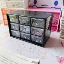 산리오 서랍 수납장 쿠로미 미니서랍 시나모롤 정리함 478794 만화 Sanrioed My Melody Kuromi Kawaii 화장품 보관 서랍 Ins Girl Heart Ji, T-1