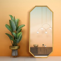 [위미러전신거울] 라벨르 골드 팔각 전신 거울, 3.와이드(80x180), 1.스탠드형