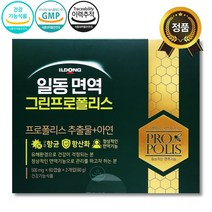 [약국용] 일동 면역 그린프로폴리스 120캡슐 구강 항균 아연 항산화 면역력영양제 남녀노소, 60정, 2개