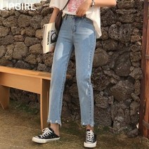 립걸제이드 연청 데님팬츠